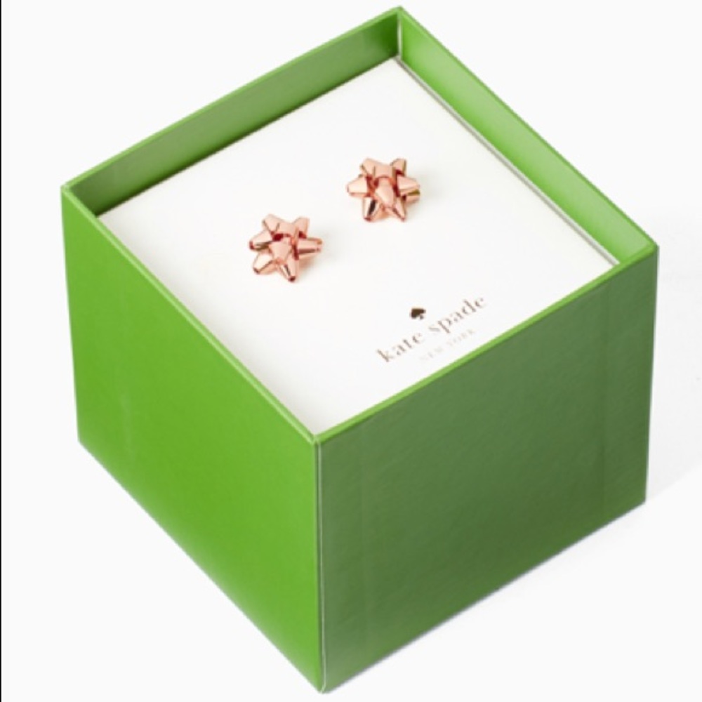 Kate Spade ♠️ NWT Rose Gold Bow Earrings - Picture 2 of 7